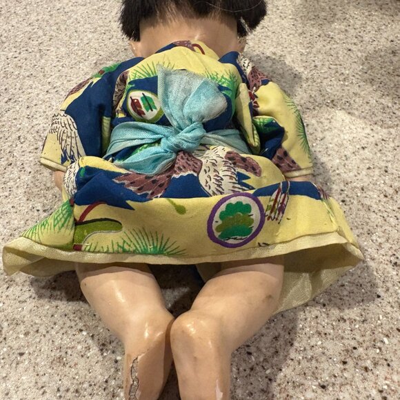 VINTAGE Beautiful Asian Composition Baby, All Original - Picture 6 of 10